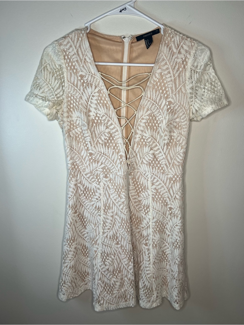 Forever 21 White Crochet Lace Mini Summer Dress